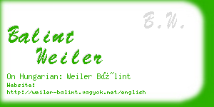 balint weiler business card